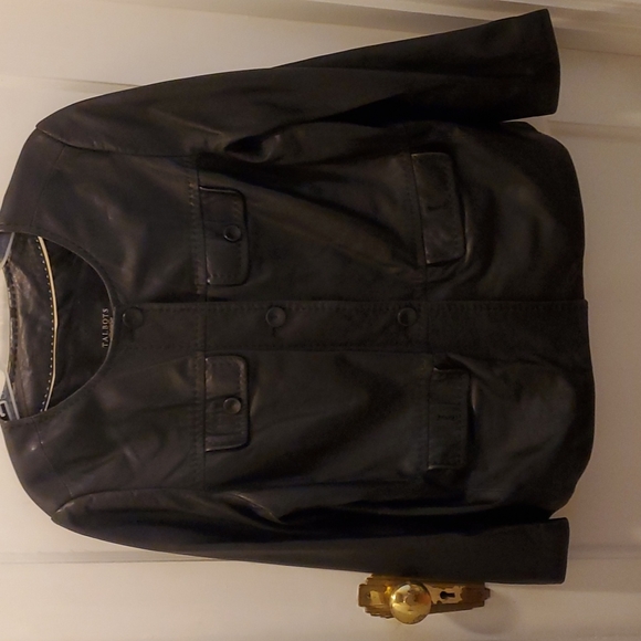 Talbots Jackets & Blazers - Talbots Black leather jacket